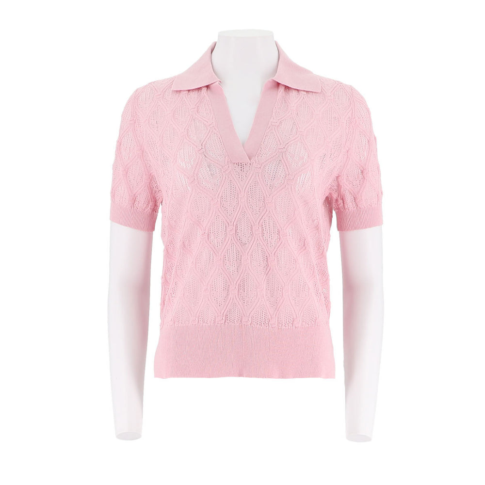 Polo Collar Cut-Out Sweater