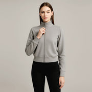 Long Sleeved Slim Fit Open Chest Sweatshirt