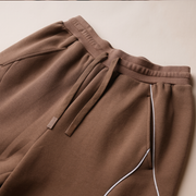Combed Cotton Sweatpants With Piping Detail
