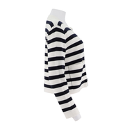 Women'S Open Chest Long Sleeved Striped Shirt