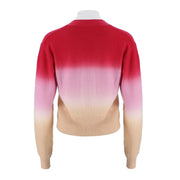Gradient V-Neck Cardigan Sweater