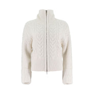 Zipper Mixed Color Woolen Jacket
