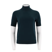 High Neck Short Sleeved Knitted Sweater
