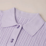 Collared Cable Knit Vest