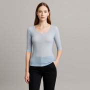 Round Neck Lightweight Knitted Pullover Sweater