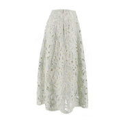 Coiling Openwork A-Line Skirt
