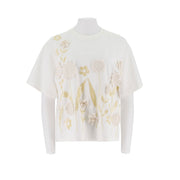 3D Embroidered Round Neck T-Shirt