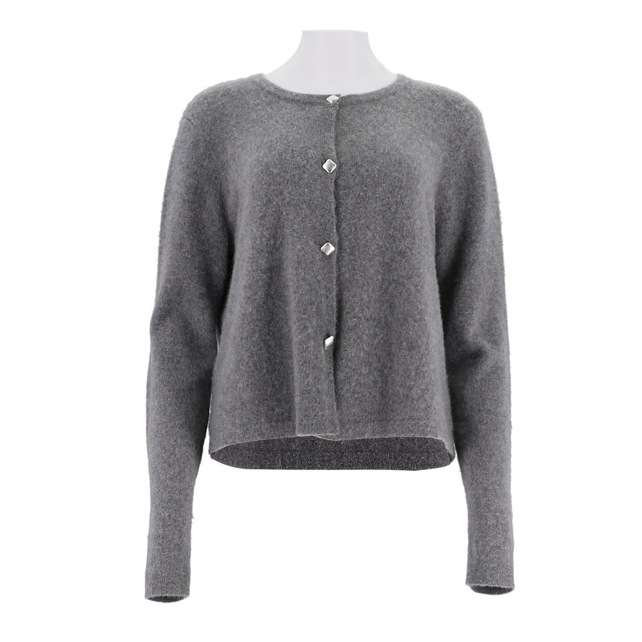 Round Neck Single Breasted Knitted Sweater