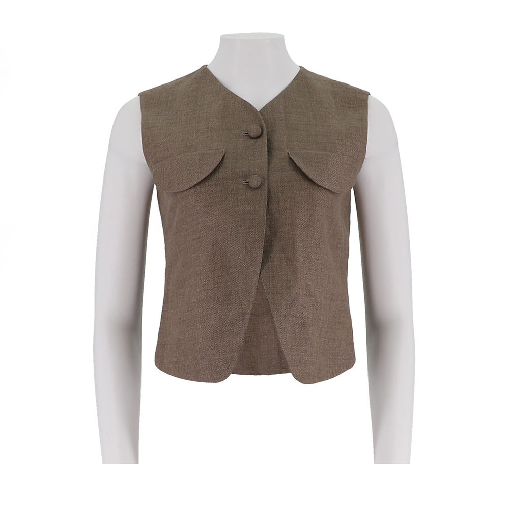 Fitted Linen Vest
