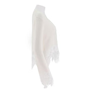 Embroidered Lace Merino Wool Cardigan