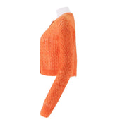 Single Breasted Knitted Sweater Jacket