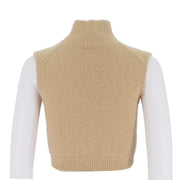 Knitted Vest With Shoulder Sleeves