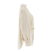 Polo Collar Loose Fit Combed Cotton Shirt