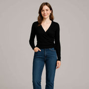 V-Neck Slim Fit Woolen Jacket