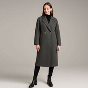 Camel Silk Wool Long Jacket