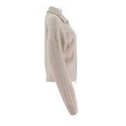 High Neck Long Sleeved Zipper Cardigan Jacket