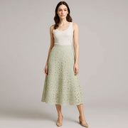 Coiling Openwork A-Line Skirt