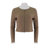 Open chest knitted sweater