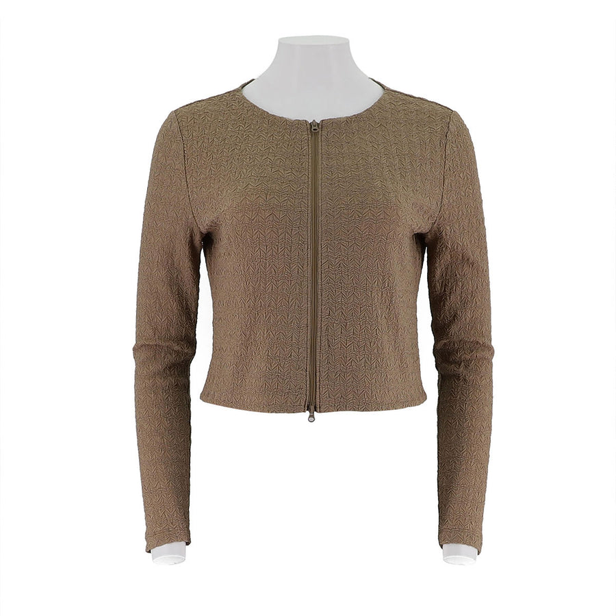 Open chest knitted sweater
