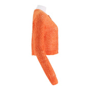 Single Breasted Knitted Sweater Jacket