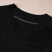 Round Neck Short Sleeved Slim Fit Dress