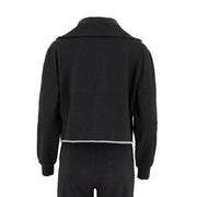 Flip Collar Short Thin Hoodie