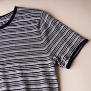 Women'S Round Neck Striped Pullover Sweater