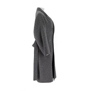 Camel Silk Wool Long Jacket