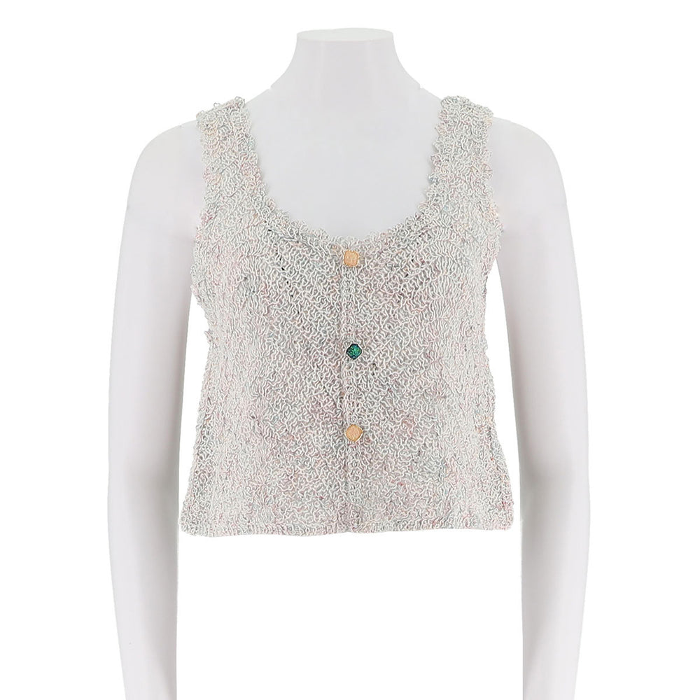 V-Neck Cropped Knit Top