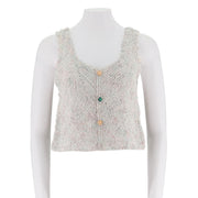 V-Neck Cropped Knit Top