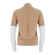 High Neck Short Sleeved Knitted Sweater