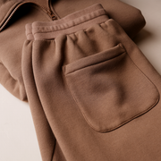 Combed Cotton Sweatpants With Piping Detail