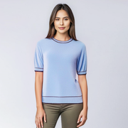 Women'S Curved Clip Short Sleeved Pullover