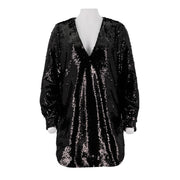Sequined V-Neck Dress