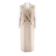 Long Woolen Lapel Vest Jacket