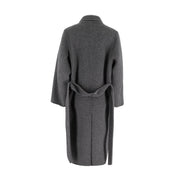 Camel Silk Wool Long Jacket