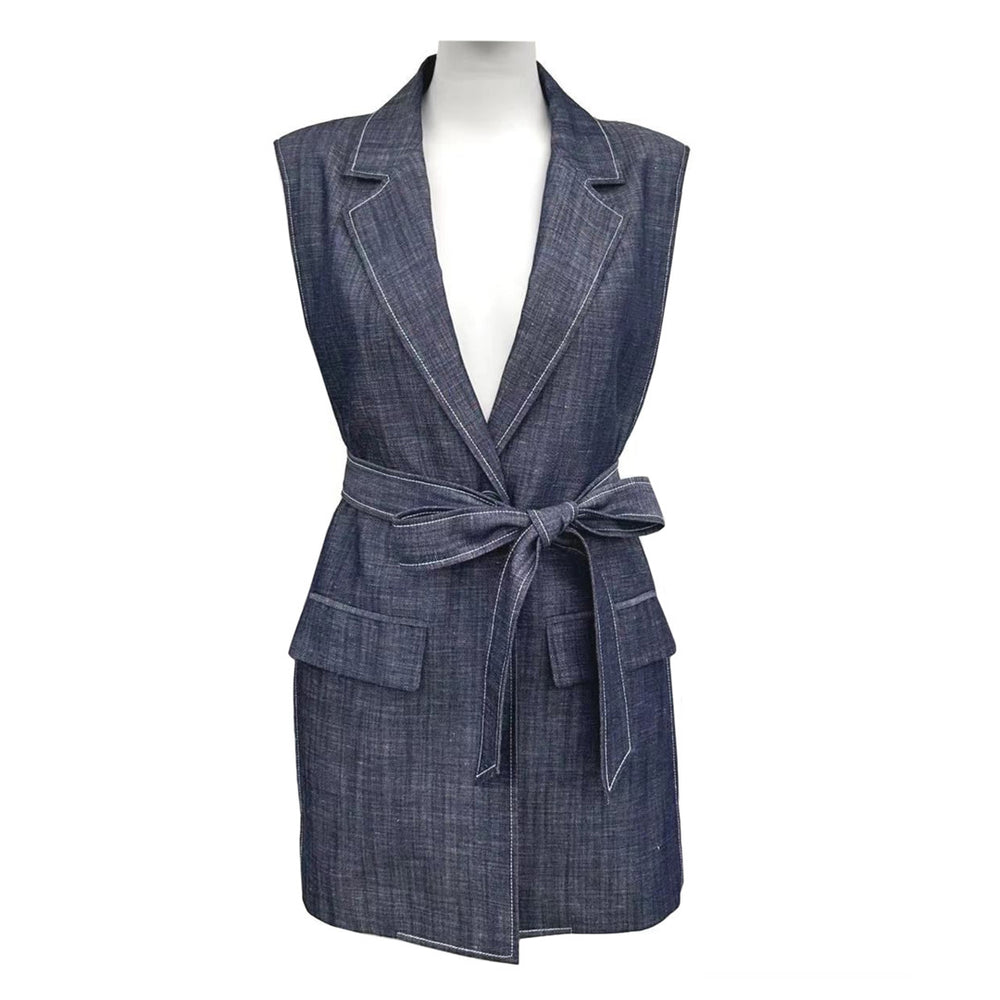 Sleeveless Waistband Vest