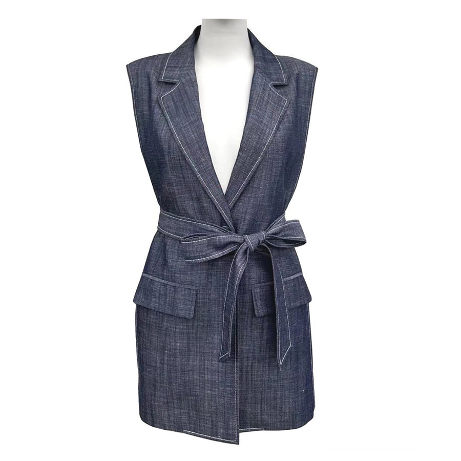 Sleeveless Waistband Vest