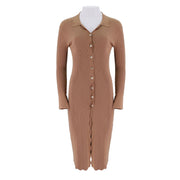 Long Ribbed Cardigan Dress