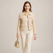 Womens Merino Wool-Blend Short Jacket