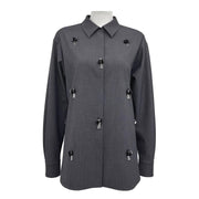 Tassel Flower Decorated Long Shirt