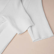 Polo Collar Short Sleeve Ribbed Top