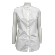 Womens Pima Cotton Draped Sleeveless Blouse