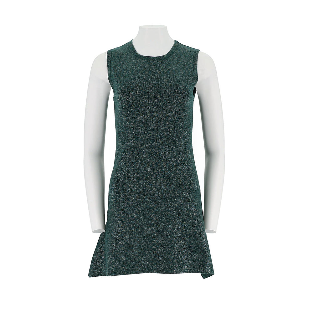Round Neck Cut Sleeve Slim Fit Dress