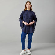 Small Stand Collar Loose Fitting Shirt