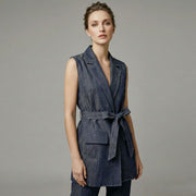 Sleeveless Waistband Vest