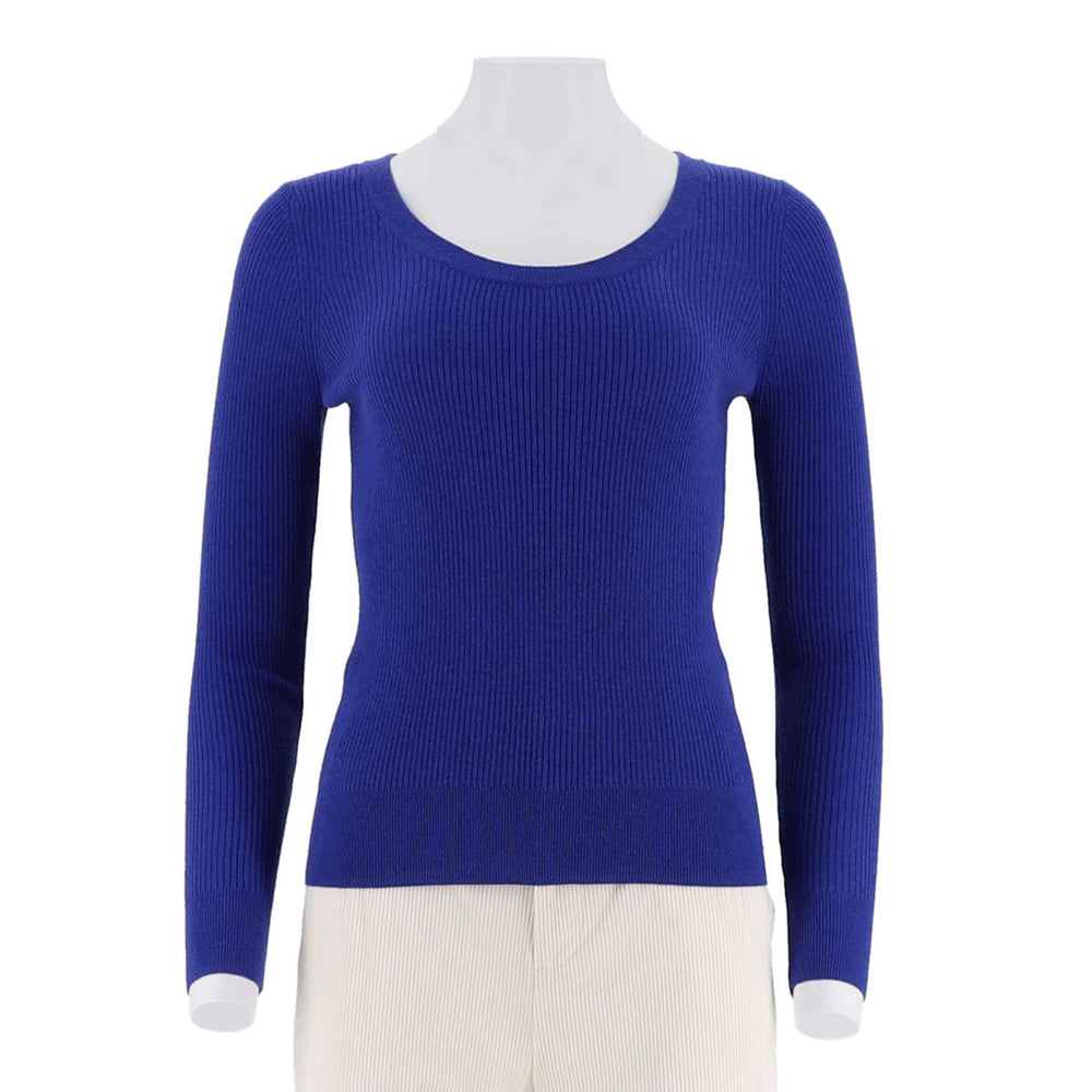 Women'S U-Neck Long Sleeved Top