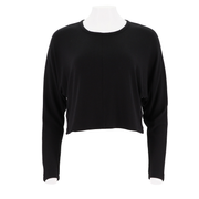 Womens Cozy Long Sleeve Cropped Top