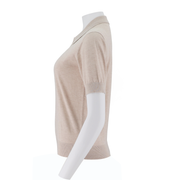 Collar Half Open Chest Short Sleeved Pullover