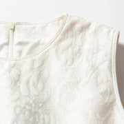 Round Neck Jacquard Sleeveless Dress